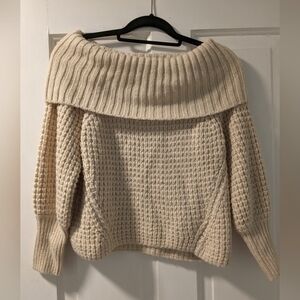 Express knit sweater - Cream, small